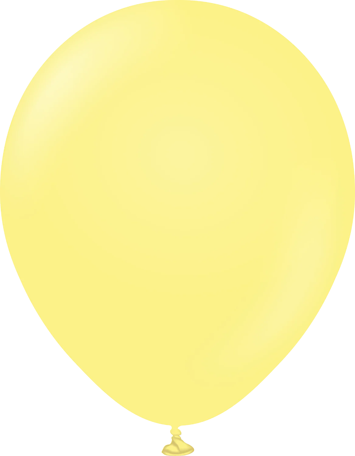 18" Kalisan Latex Balloons Pastel Matte Macaron Yellow (25 Per Bag)