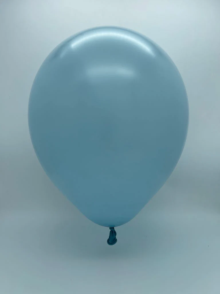 18" Kalisan Latex Balloons Retro Blue Glass (25 Per Bag) - Image 2