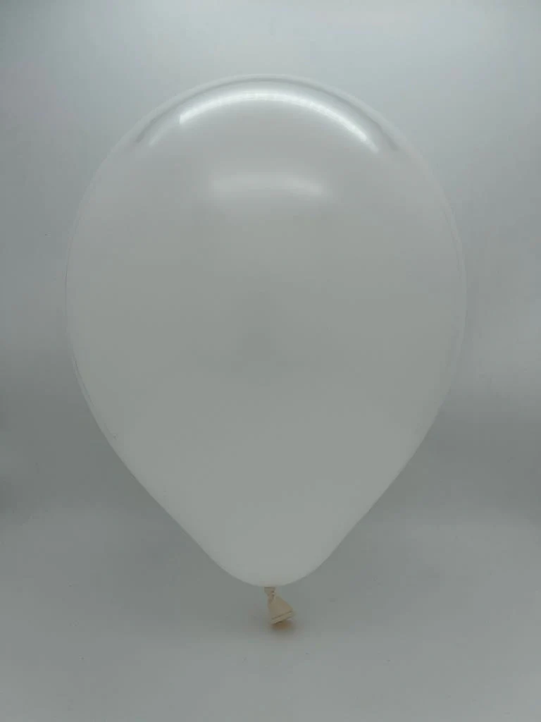18" Kalisan Latex Balloons Standard White (25 Per Bag) - Image 2