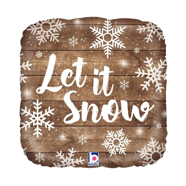 18" Let It Snow Foil Balloon