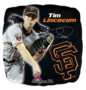 18" MLB Baseball San Francisco Giants Tim Lincecum Balloon