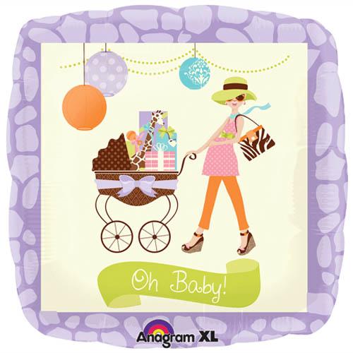 18" Modern Mommy Mylar Balloon (lilac)