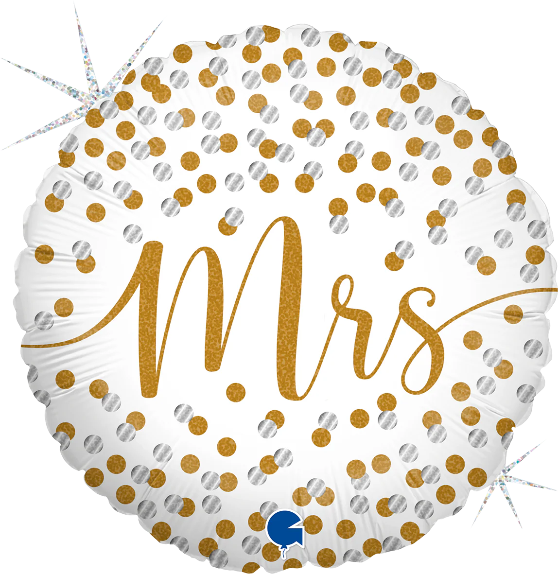 18" Mrs Confetti Foil Balloon