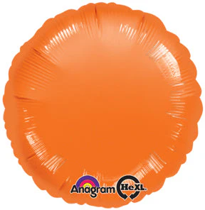 18" Orange Circle Packaged Balloon