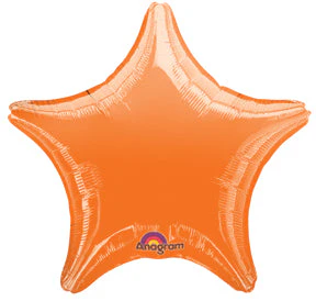 18" Orange Star Packaged Balloon