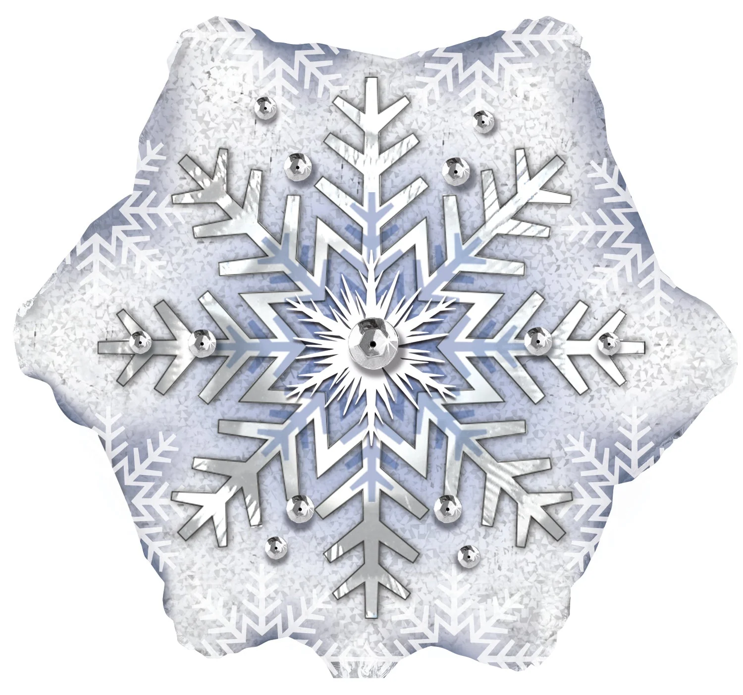 18" Prism Pattern Snowflake Balloon