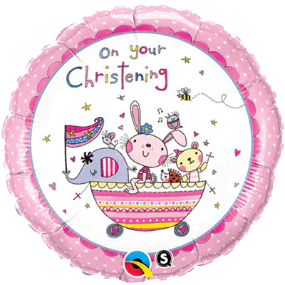 18" Rachel Ellen –Christening Pink Licensed Balloon