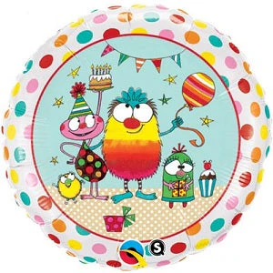18" Rachel Ellen - Monster Party Foil Balloon