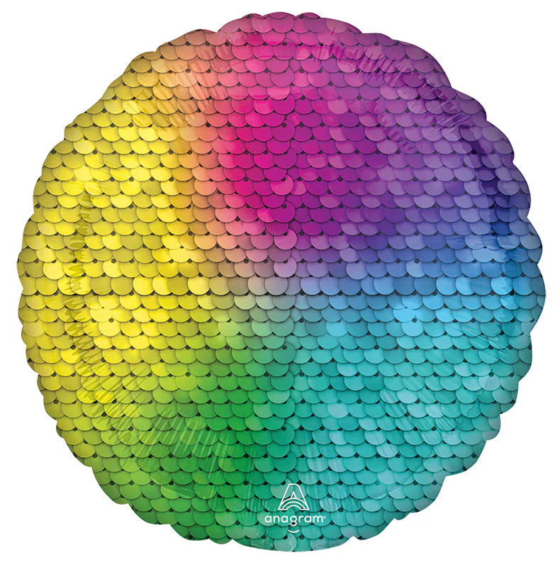 18" Rainbow Jewel Sequins Foil Balloon