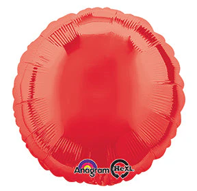 18" Red Circle Packaged Balloon