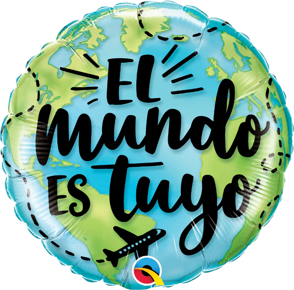 18" Round Felicidades Graduado World Foil Balloon (Spanish)