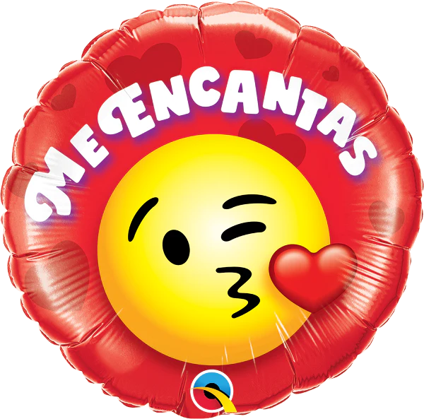 18" Round Me Encantas Smiley Foil Balloon (Spanish)