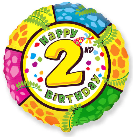 18" Round Number 2 Balloon