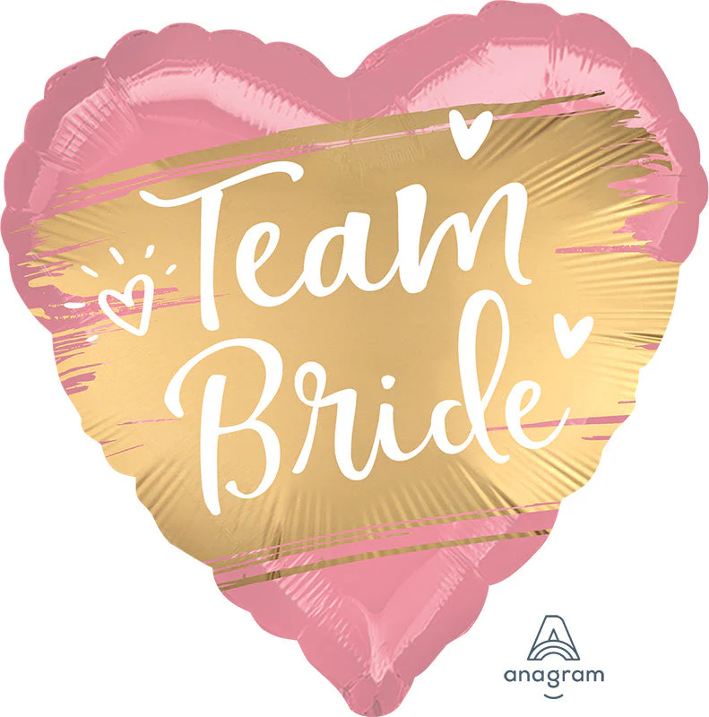 18" Satin Gold Team Bride Foil Balloon