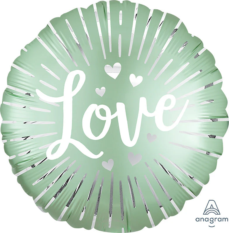 18" Satin Love Burst Foil Balloon