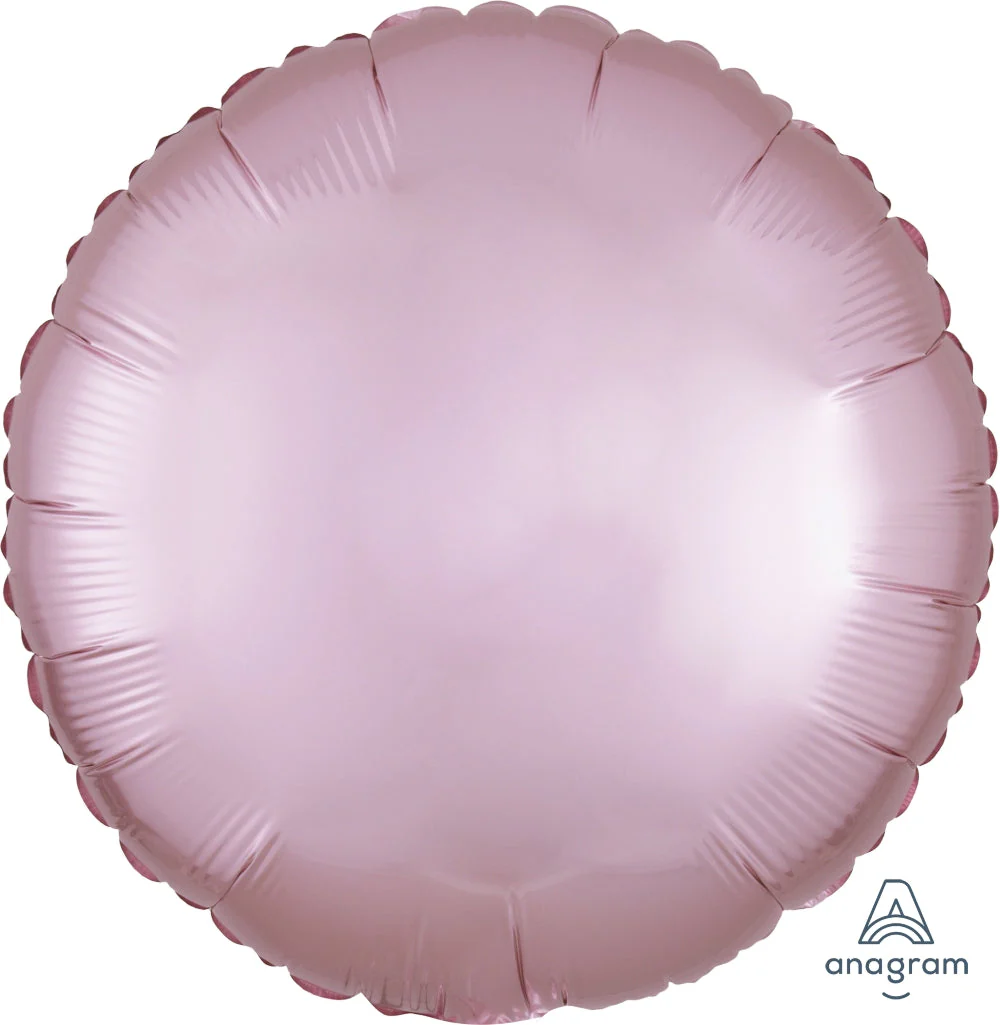 18" Satin Luxe Circle Pastel Pink Foil Balloon