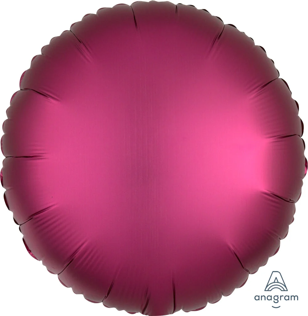 18" Satin Luxe Pomegranate Circle Foil Balloon
