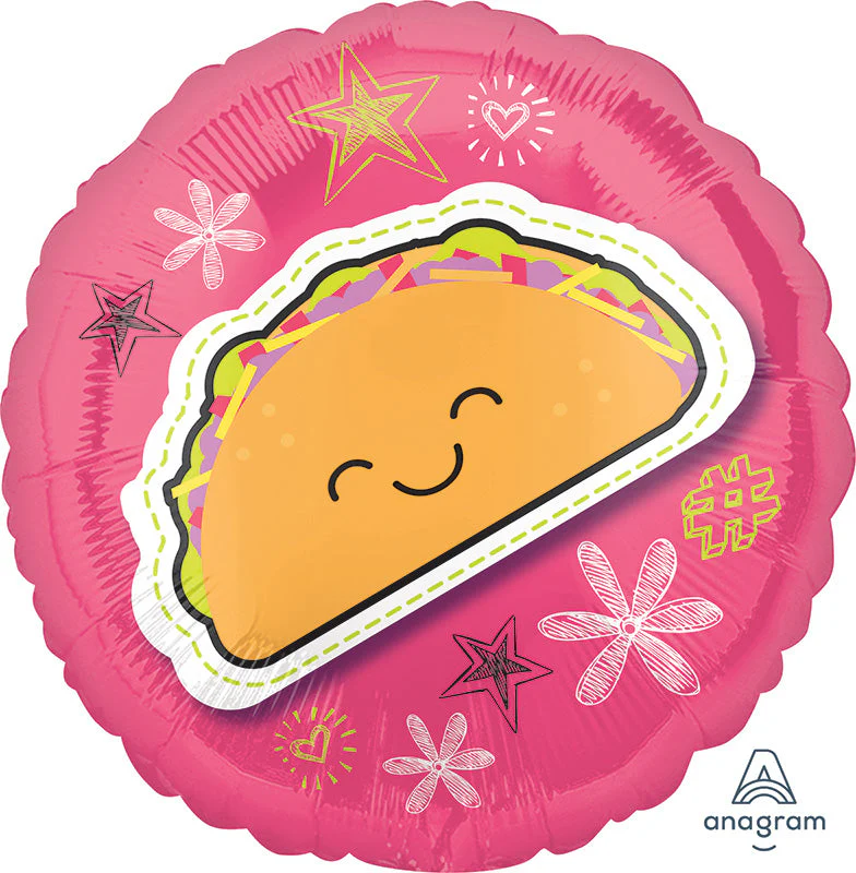 18" Selfie Celebration Taco Foil Balloon