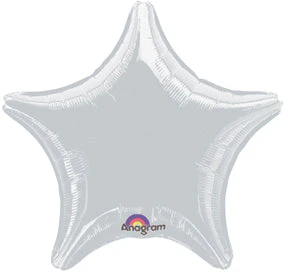 18" Silver Star Packaged Balloon
