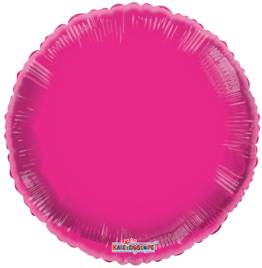 18" Solid Hot Pink Neon Gellibean Balloon