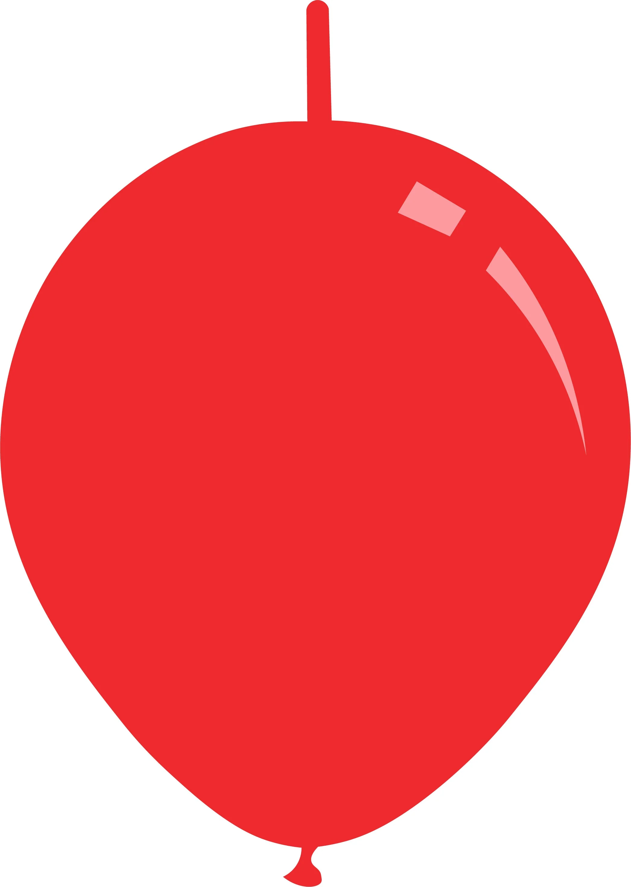 18" Standard Red Decomex Linking Balloons (25 Per Bag)