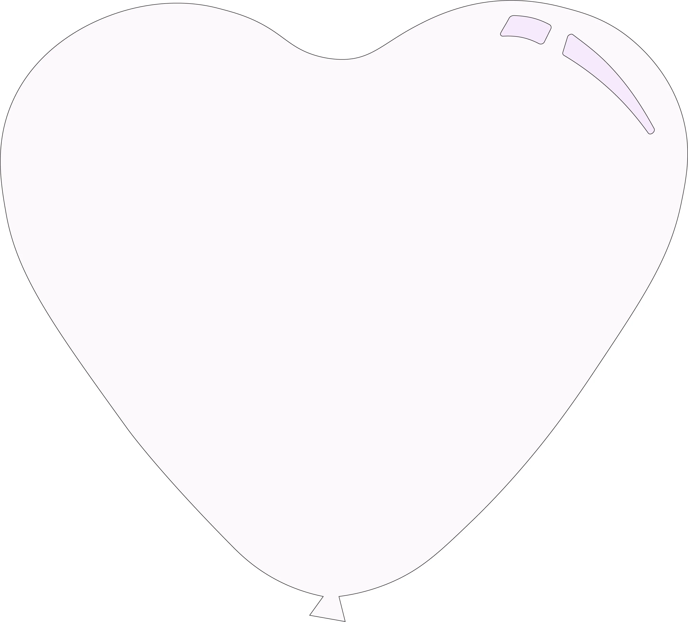 18" Standard White Decomex Heart Shaped Latex Balloons (25 Per Bag)