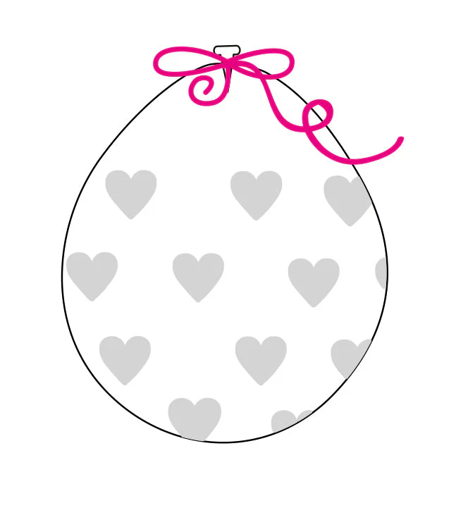 18" Stuffing Printed Latex Balloons (25 Per Bag) Decomex Clear BIG HEART with WHITE INK