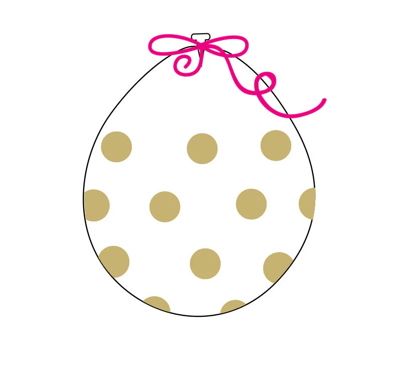18" Stuffing Printed Latex Balloons (25 Per Bag) Decomex Clear POLKA DOTS with GOLD INK