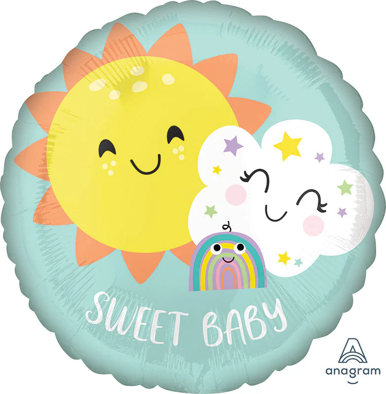 18" Sweet Baby Rainbow Foil Balloon