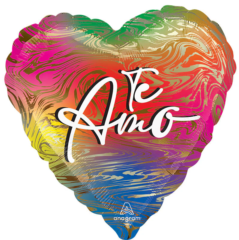 18" Te Amo Arcoiris (Spanish) Foil Balloon
