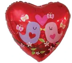 18" Two Love Birds Foil Balloon