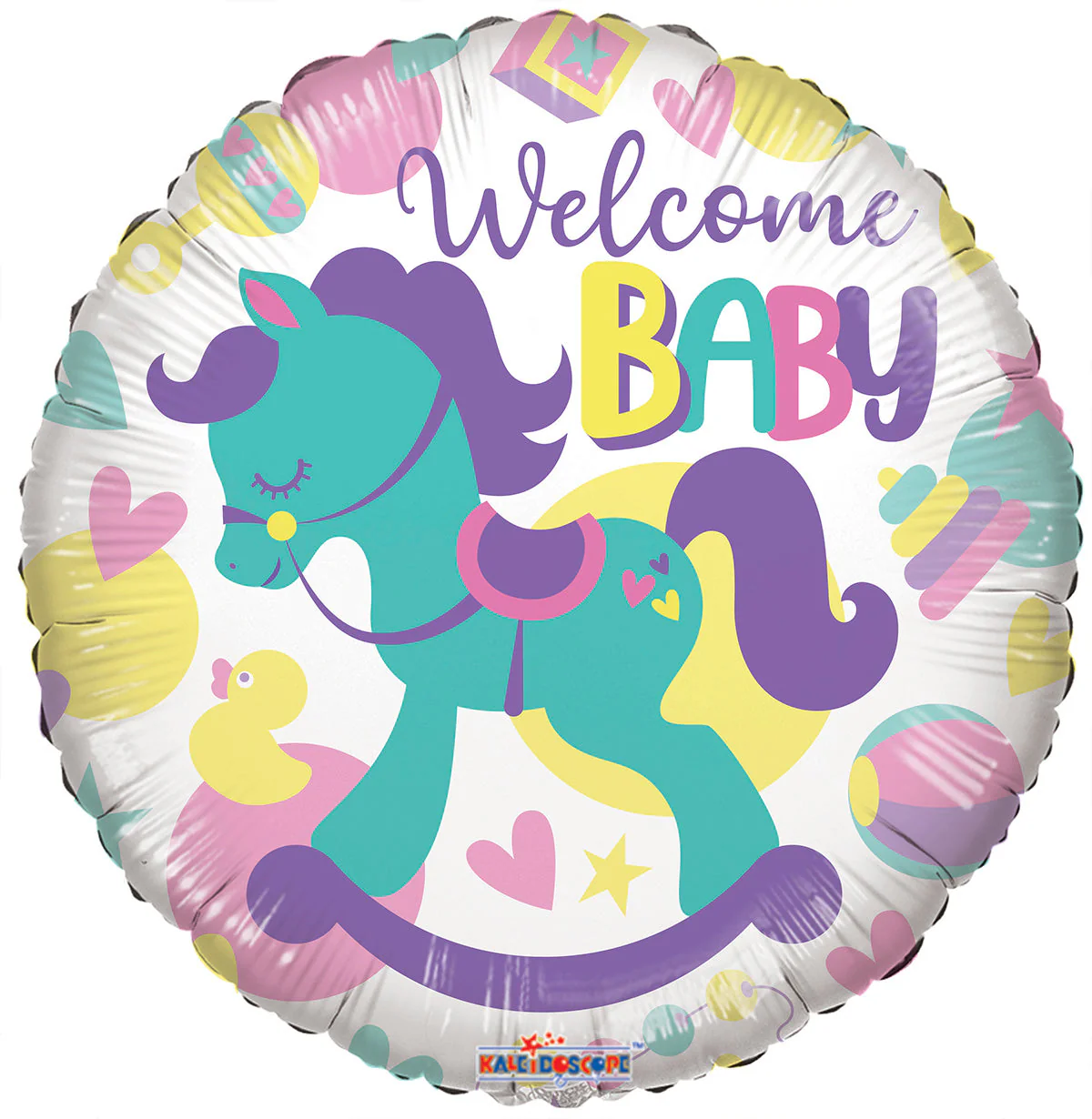 18" Welcome Baby Rocking Horse Gellibean Balloons