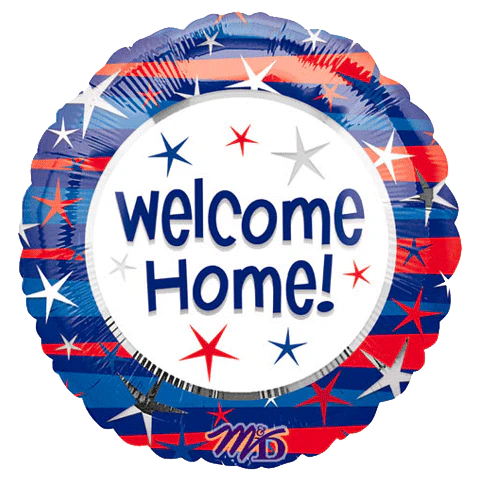 18" Welcome Home Patriotic Balloon
