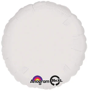 18" White Circle Packaged Balloon