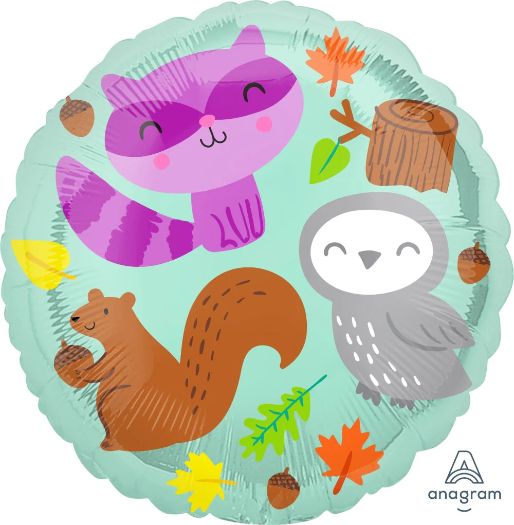 18" Woodland Critters Foil Balloon