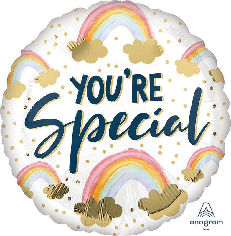18" You're Special Painted Rainbows Foil Balloon