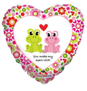 18" You Make My Heart Hop Clear View Balloon