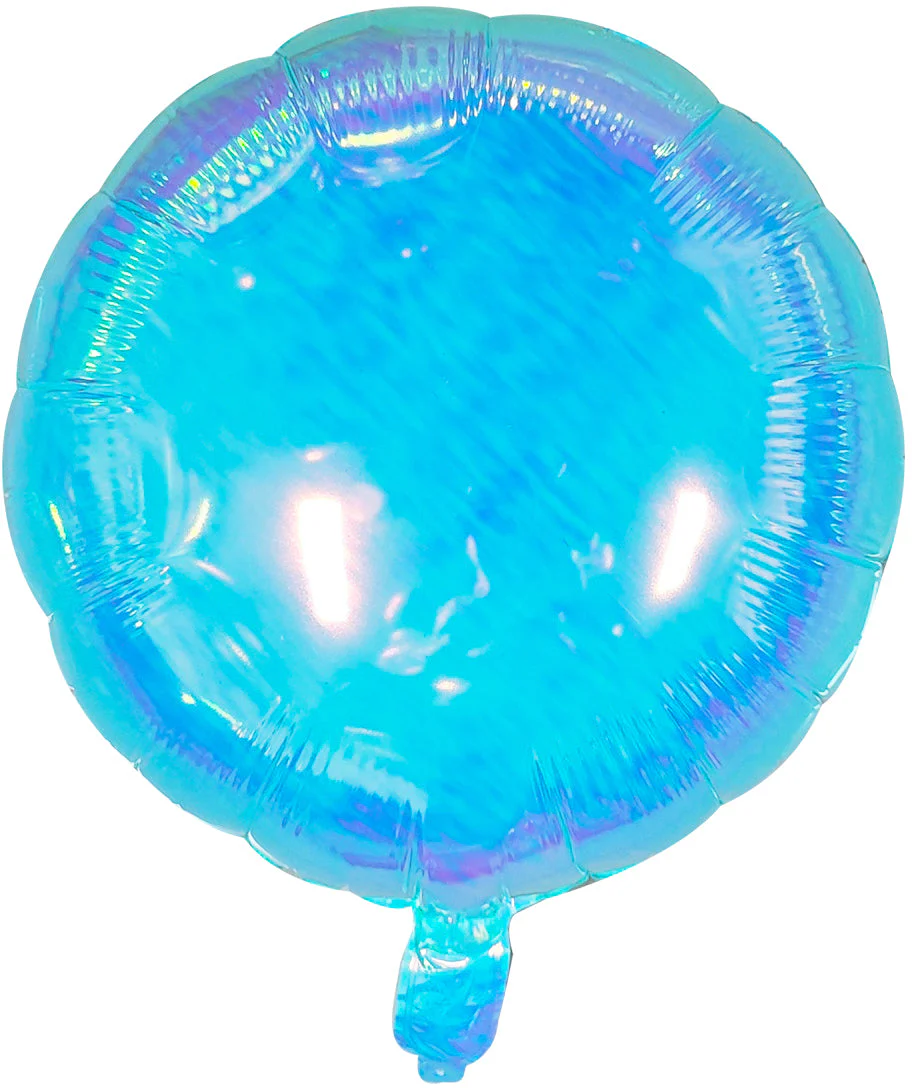 18" Airfill Decor Only Pearl Lustrous Iridescent Blue Round Balloon