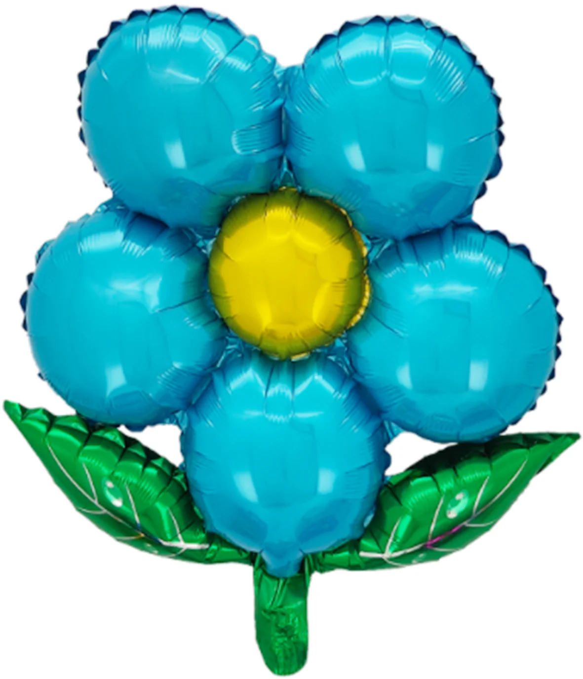 18" Airfill Only Flower Flower Foil With Leave Petals Balloons Light Blue