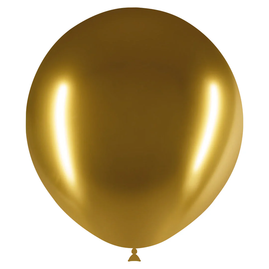 18" Balloonia Latex Balloons Professional Line Brilliant Gold  (10 Per Bag)