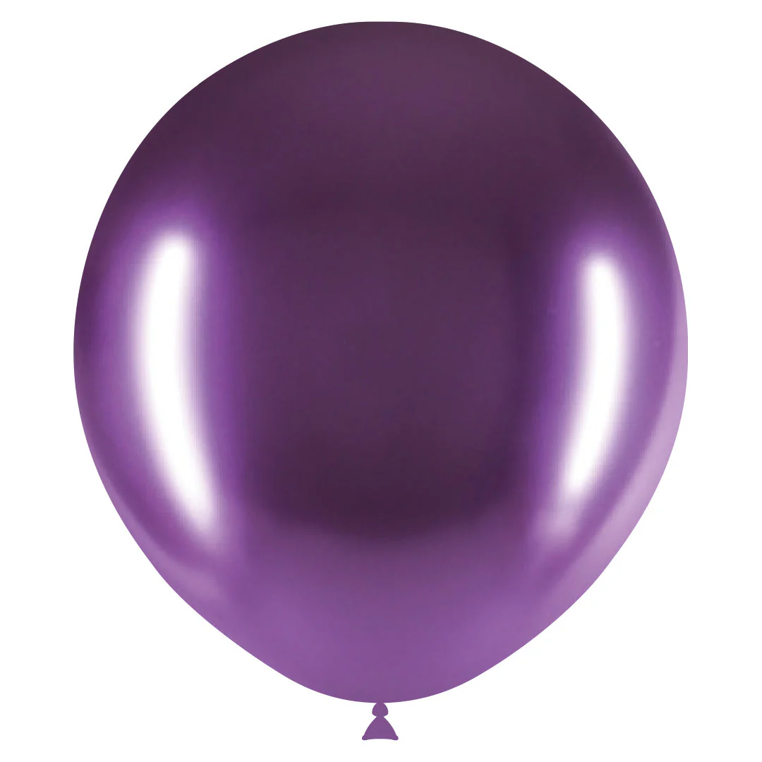 18" Balloonia Latex Balloons Professional Line Brilliant Purple (10 Per Bag) - Image 3