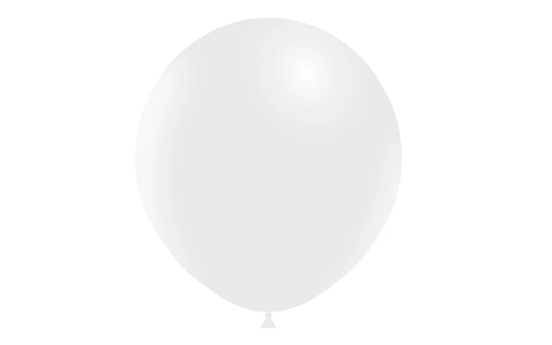 18" Balloonia Latex Balloons Professional Line Standard White (10 Per Bag) - Image 3