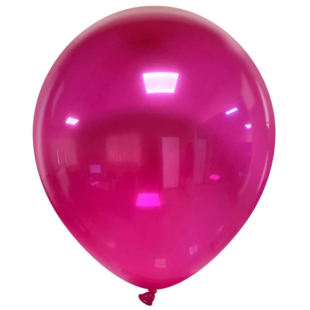 18" Cattex Brand Premium Brand Crystal Balloons (25 Per Bag) Fuchsia