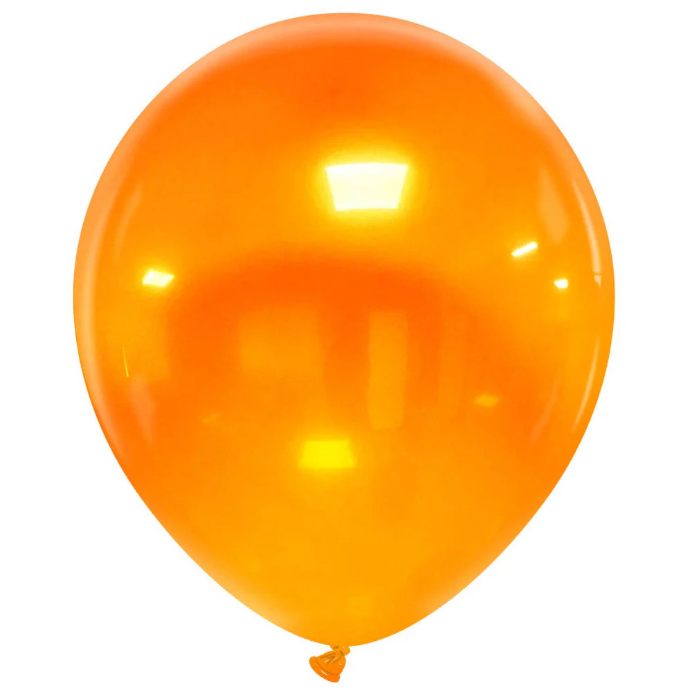 18" Cattex Brand Premium Brand Crystal Balloons (25 Per Bag) Orange