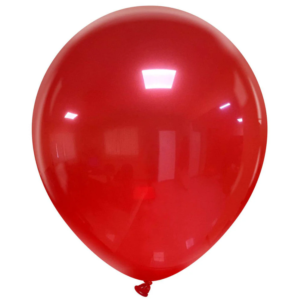18" Cattex Brand Premium Brand Crystal Balloons (25 Per Bag) Red