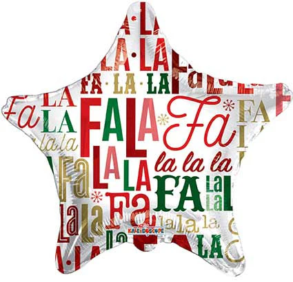 18" Christmas Fa La La La La Foil Balloon