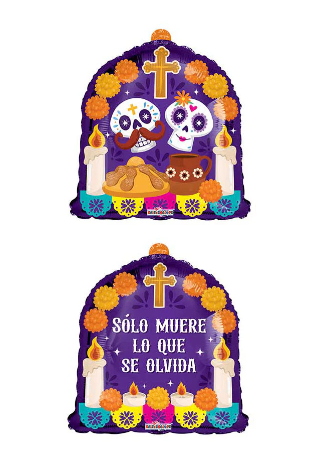 18" Dia De Muertos Altar Foil Balloon