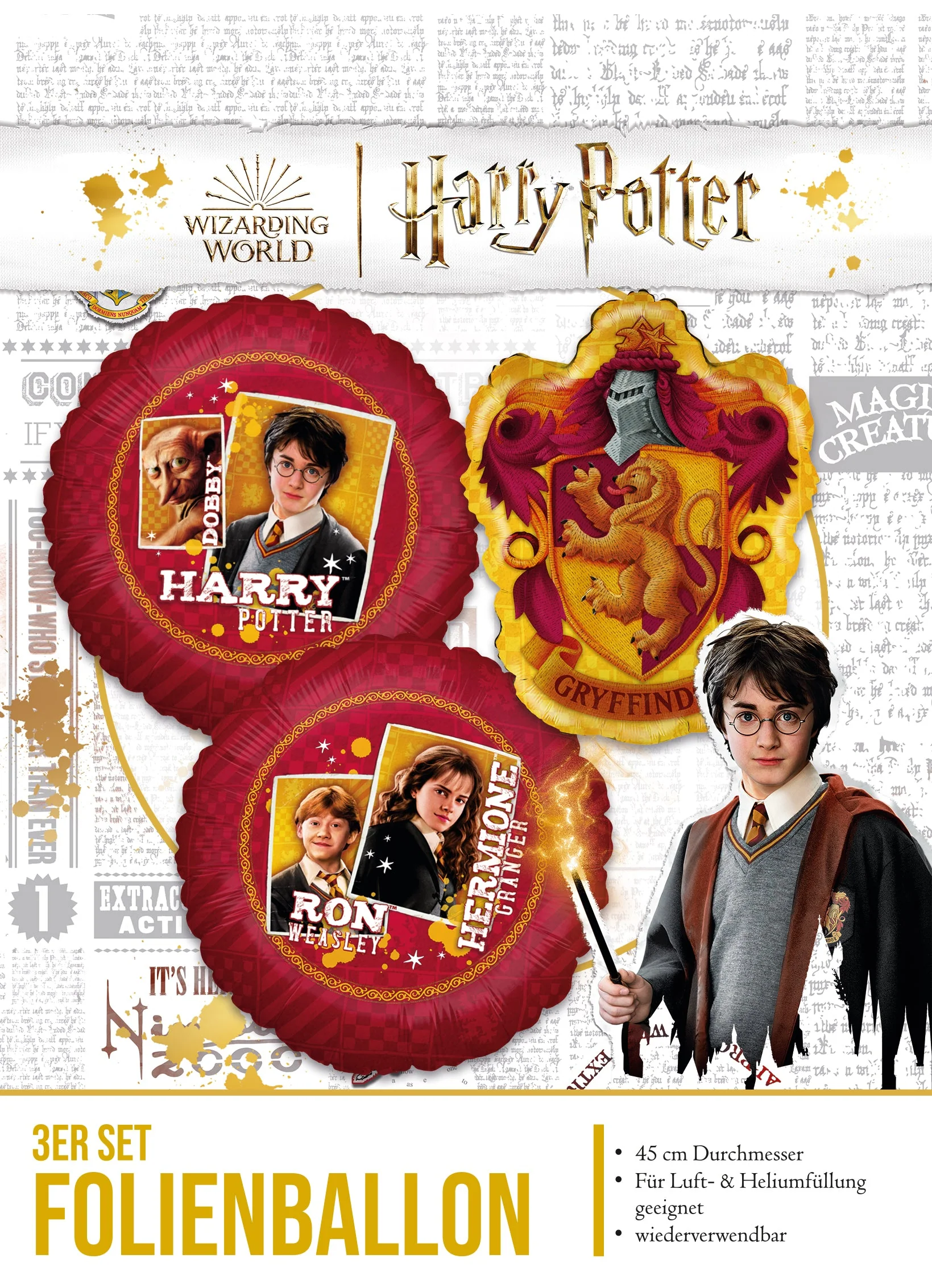 18" Foil Balloon Harry Potter (3 Pack of Balloons)