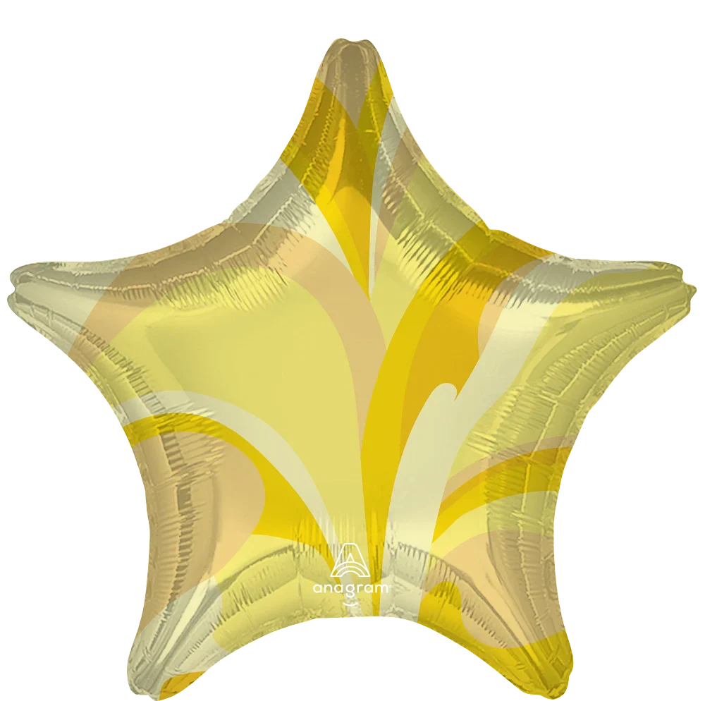 18" Gold Macro Marble Foil Balloon