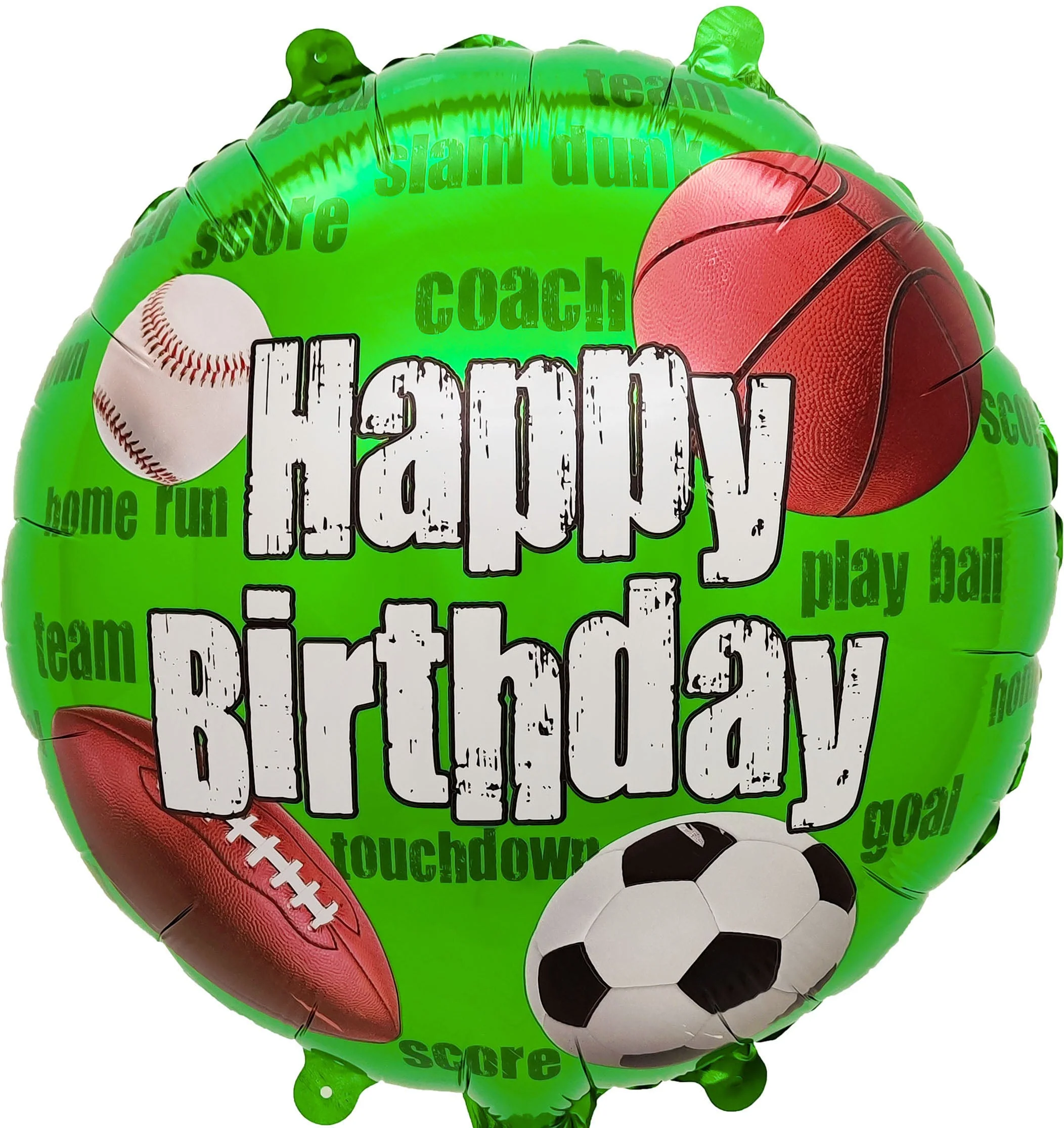 18" Green Happy Birthday Sports Balloon Foil Balloon
